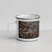Left View Custom Angel Fire New Mexico Map Enamel Mug in Ember