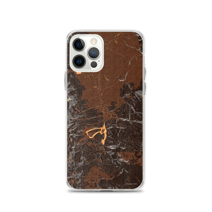 Custom Angel Fire New Mexico Map Phone Case in Ember