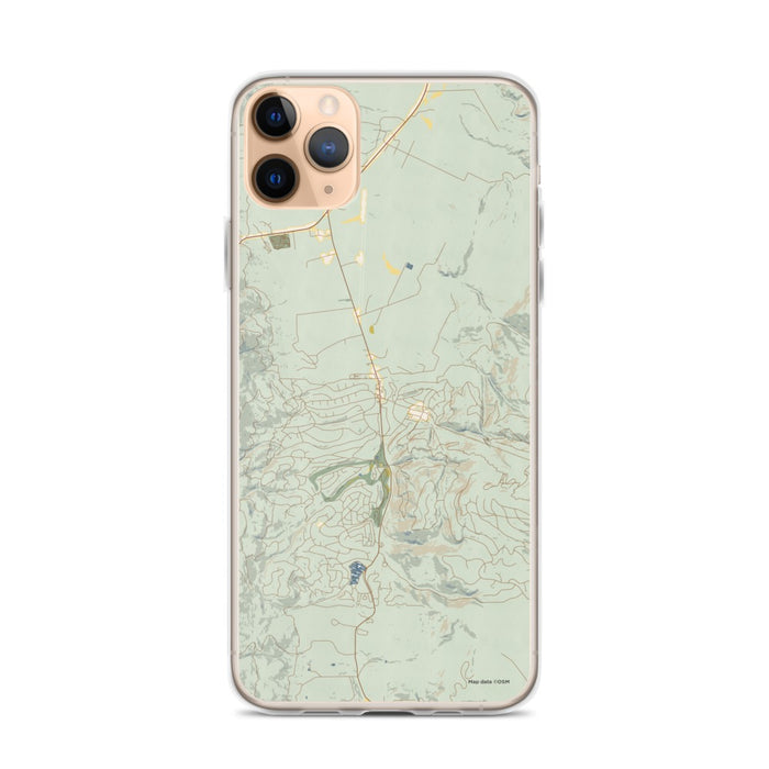 Custom Angel Fire New Mexico Map Phone Case in Woodblock