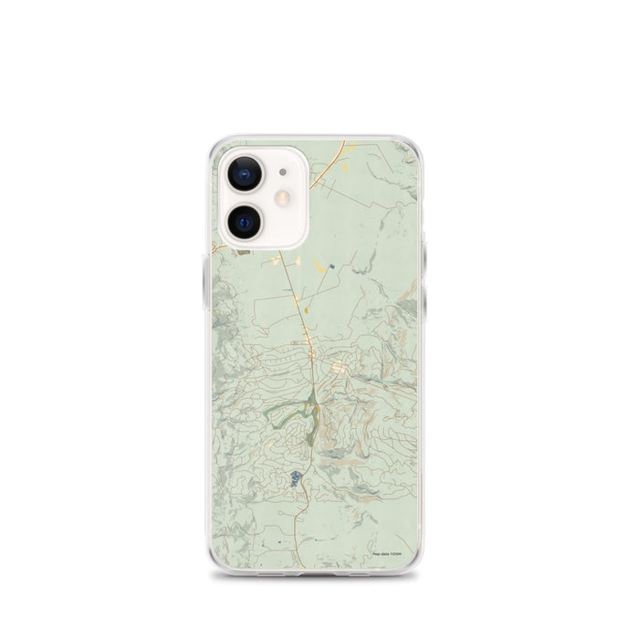 Custom Angel Fire New Mexico Map Phone Case in Woodblock