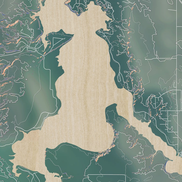 Angostura Lake South Dakota Map Print in Afternoon Style Zoomed In Close Up Showing Details