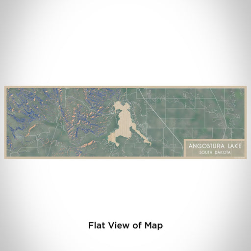 Flat View of Map Custom Angostura Lake South Dakota Map Enamel Mug in Afternoon