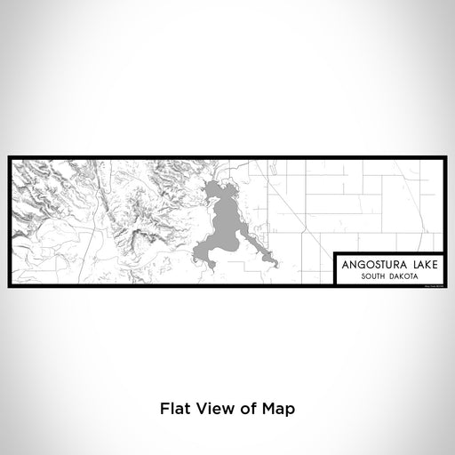 Flat View of Map Custom Angostura Lake South Dakota Map Enamel Mug in Classic