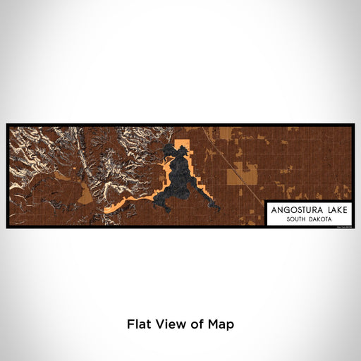 Flat View of Map Custom Angostura Lake South Dakota Map Enamel Mug in Ember