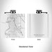 Rendered View of Angostura Lake South Dakota Map Engraving on 6oz Stainless Steel Flask in White