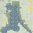 Angostura Lake South Dakota Map Print in Woodblock Style Zoomed In Close Up Showing Details