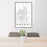 24x36 Ankeny Iowa Map Print Portrait Orientation in Classic Style Behind 2 Chairs Table and Potted Plant