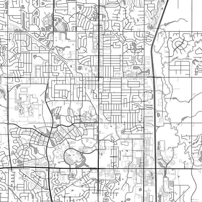 Ankeny Iowa Map Print in Classic Style Zoomed In Close Up Showing Details