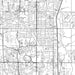 Ankeny Iowa Map Print in Classic Style Zoomed In Close Up Showing Details