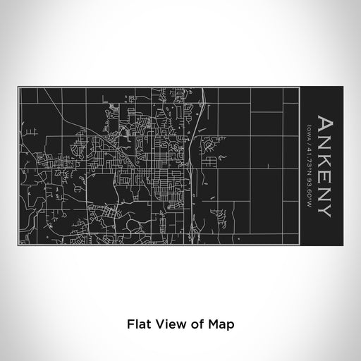 Rendered View of Ankeny Iowa Map Engraving on 17oz Stainless Steel Insulated Cola Bottle in Black