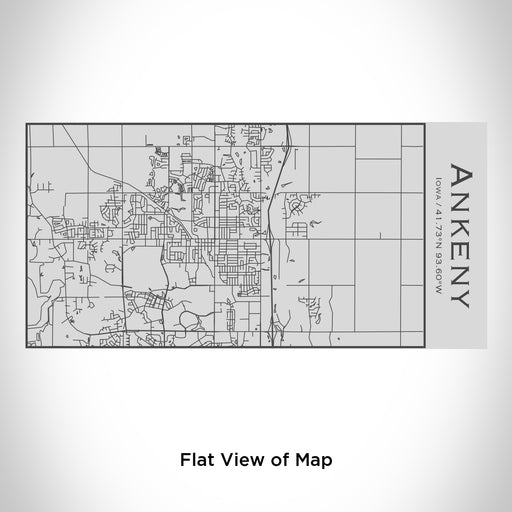 Rendered View of Ankeny Iowa Map Engraving on 17oz Stainless Steel Insulated Cola Bottle
