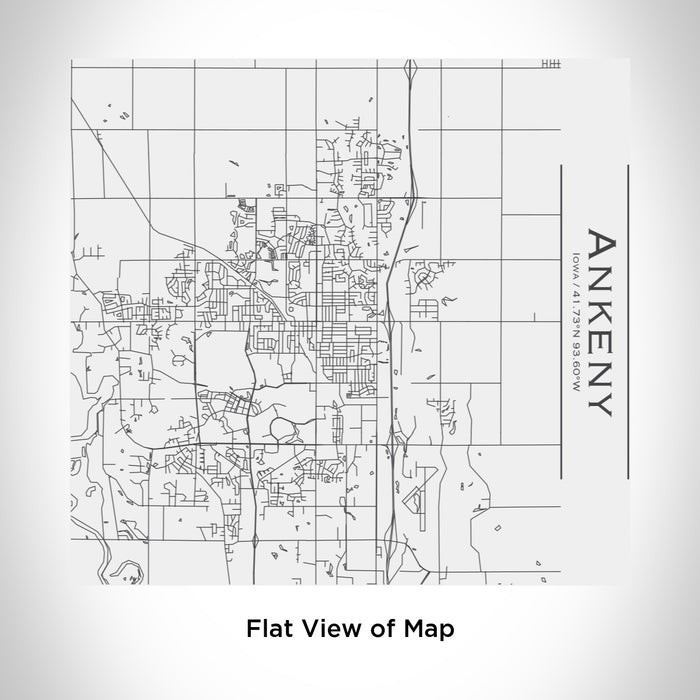 Rendered View of Ankeny Iowa Map Engraving on 17oz Stainless Steel Insulated Tumbler in White