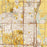 Ankeny Iowa Map Print in Woodblock Style Zoomed In Close Up Showing Details