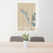 24x36 Anna Maria Island Florida Map Print Portrait Orientation in Afternoon Style Behind 2 Chairs Table and Potted Plant