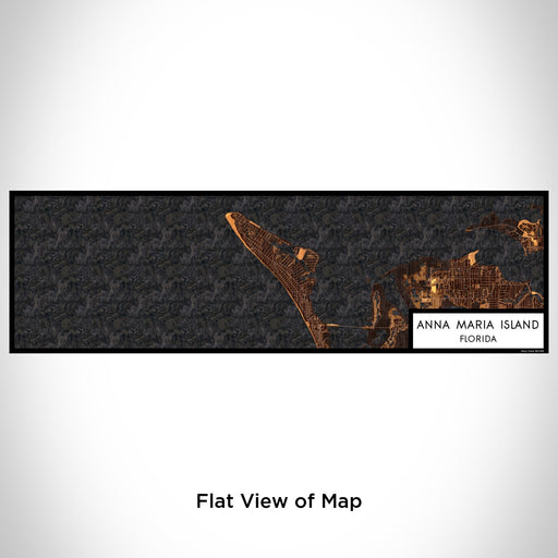 Flat View of Map Custom Anna Maria Island Florida Map Enamel Mug in Ember