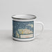 Right View Custom Anna Maria Island Florida Map Enamel Mug in Woodblock