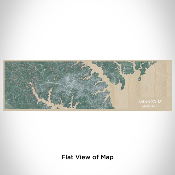 Flat View of Map Custom Annapolis Maryland Map Enamel Mug in Afternoon