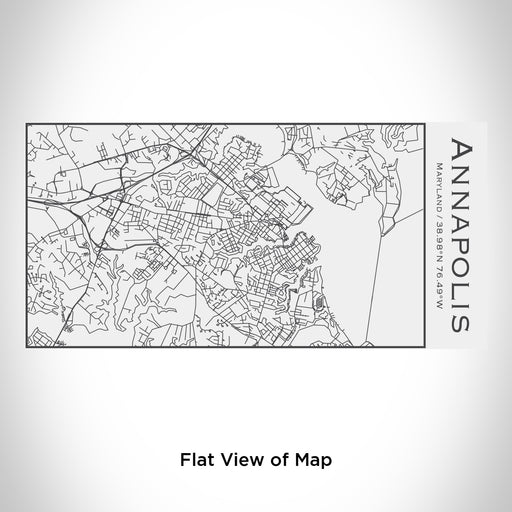 Rendered View of Annapolis Maryland Map Engraving on 17oz Stainless Steel Insulated Cola Bottle in White