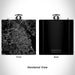Rendered View of Annapolis Maryland Map Engraving on 6oz Stainless Steel Flask in Black