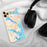 Custom Annapolis Maryland Map Phone Case in Watercolor on Table with Black Headphones