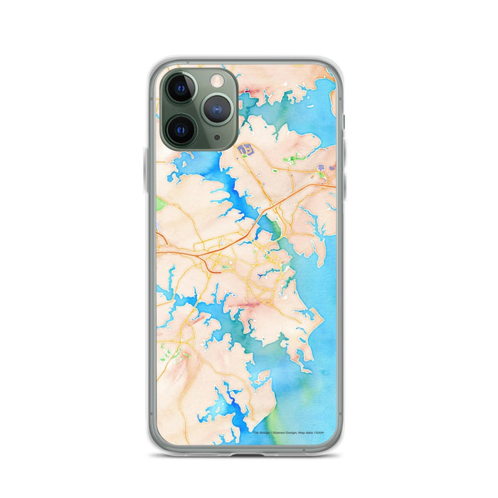 Custom Annapolis Maryland Map Phone Case in Watercolor