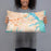 Person holding 20x12 Custom Annapolis Maryland Map Throw Pillow in Watercolor