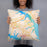 Person holding 18x18 Custom Annapolis Maryland Map Throw Pillow in Watercolor