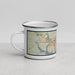 Left View Custom Annapolis Maryland Map Enamel Mug in Woodblock