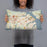 Person holding 20x12 Custom Annapolis Maryland Map Throw Pillow in Woodblock
