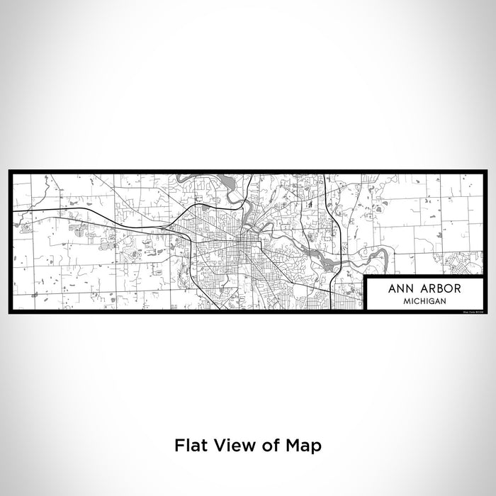 Flat View of Map Custom Ann Arbor Michigan Map Enamel Mug in Classic