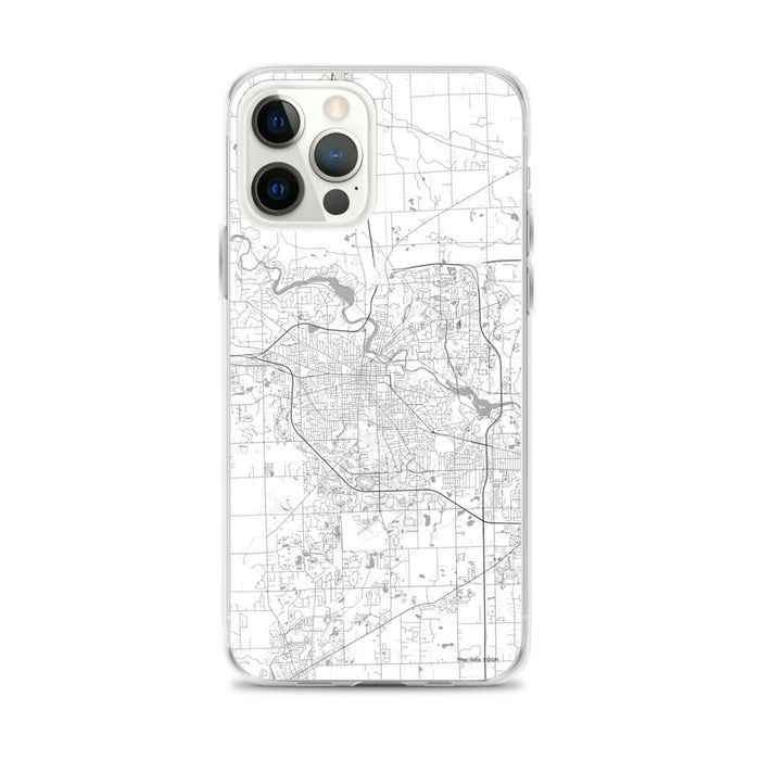Custom Ann Arbor Michigan Map iPhone 12 Pro Max Phone Case in Classic