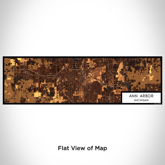 Flat View of Map Custom Ann Arbor Michigan Map Enamel Mug in Ember