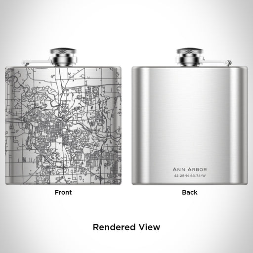 Rendered View of Ann Arbor Michigan Map Engraving on undefined