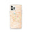 Custom Ann Arbor Michigan Map iPhone 12 Pro Phone Case in Watercolor