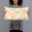 Person holding 20x12 Custom Ann Arbor Michigan Map Throw Pillow in Watercolor