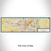 Flat View of Map Custom Ann Arbor Michigan Map Enamel Mug in Woodblock