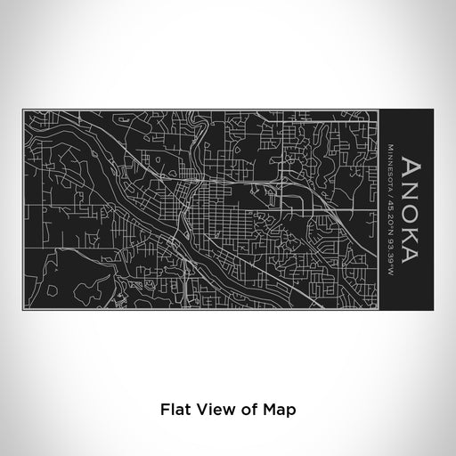 Rendered View of Anoka Minnesota Map Engraving on 17oz Stainless Steel Insulated Cola Bottle in Black