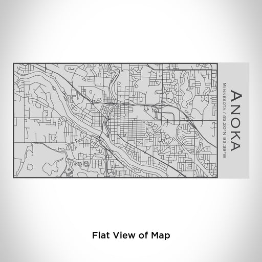 Rendered View of Anoka Minnesota Map Engraving on 17oz Stainless Steel Insulated Cola Bottle