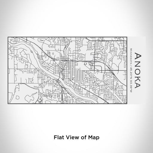 Rendered View of Anoka Minnesota Map Engraving on 17oz Stainless Steel Insulated Cola Bottle in White