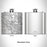 Rendered View of Anoka Minnesota Map Engraving on 6oz Stainless Steel Flask