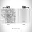 Rendered View of Anoka Minnesota Map Engraving on 6oz Stainless Steel Flask in White