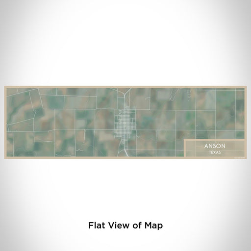 Flat View of Map Custom Anson Texas Map Enamel Mug in Afternoon