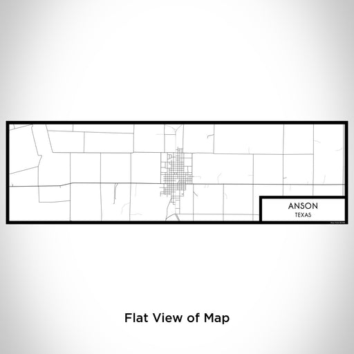 Flat View of Map Custom Anson Texas Map Enamel Mug in Classic