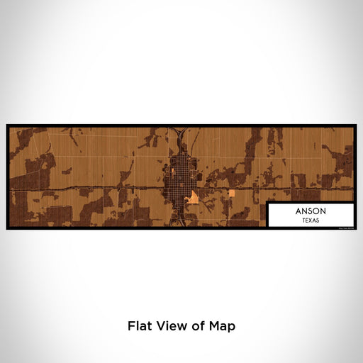 Flat View of Map Custom Anson Texas Map Enamel Mug in Ember