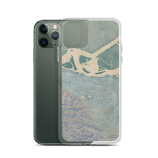 Custom Antioch California Map Phone Case in Afternoon