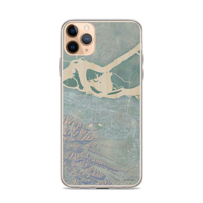Custom iPhone 11 Pro Max Antioch California Map Phone Case in Afternoon