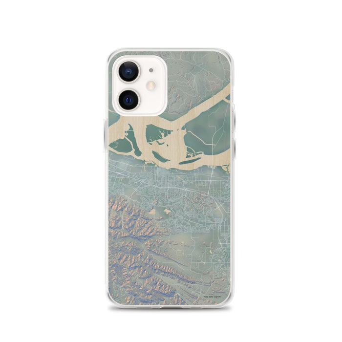 Custom iPhone 12 Antioch California Map Phone Case in Afternoon