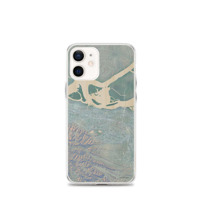 Custom iPhone 12 mini Antioch California Map Phone Case in Afternoon