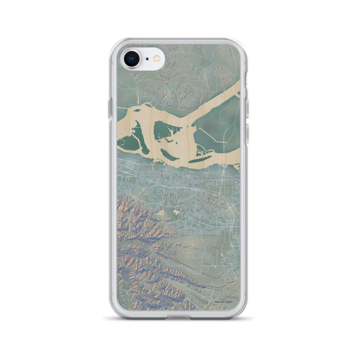 Custom iPhone SE Antioch California Map Phone Case in Afternoon