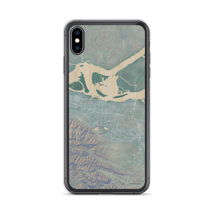 Custom iPhone XS Max Antioch California Map Phone Case in Afternoon